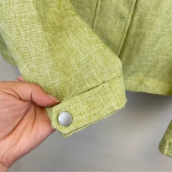 Avec Les Filles Green Hooded Utility Short Jacket Size Large - Picture 9 of 10